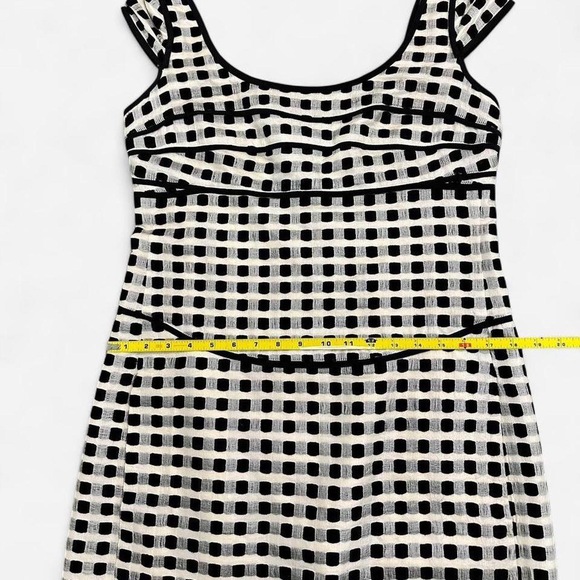 Narciso Rodriguez Silk blend checkered gingham knit pencil dress 2010 runway - Picture 7 of 9